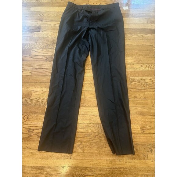 Unhemmed NWT Ballin Wool/Poly Blend X-WST Dress Pants Black SZ 38